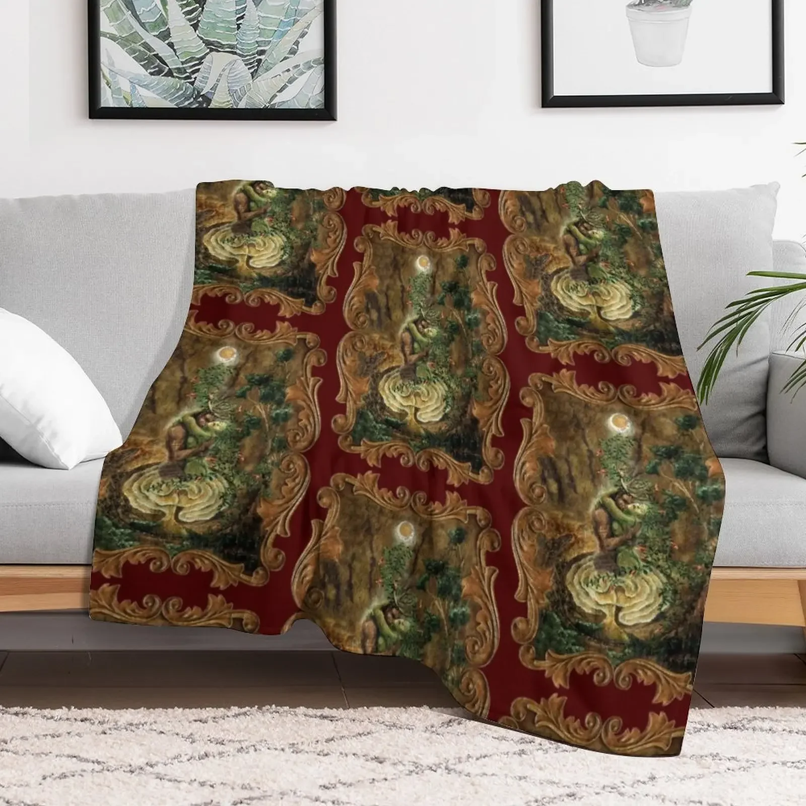 Cernunnos & The Goddess Throw Blanket Stylish Decor Blanket Gift for Friends Roommate