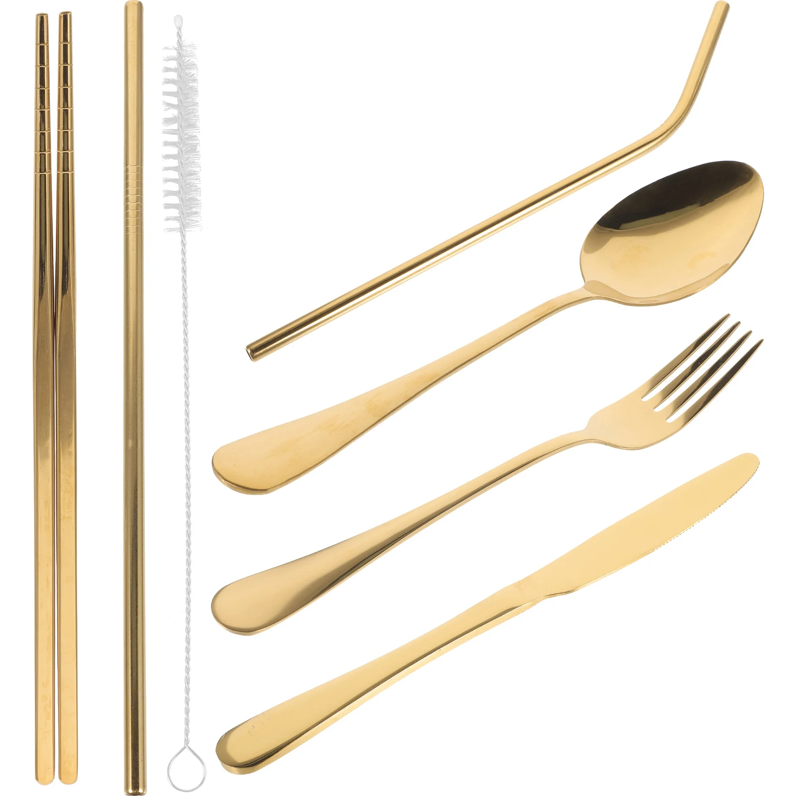 

Metal Chopsticks Tableware Box Travel Utensils Cutlery Set Reusable Camping 410 Stainless Steel with