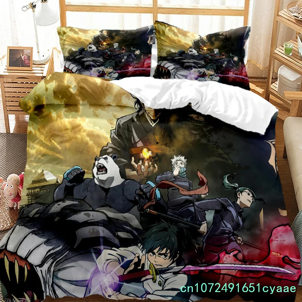 Cartoon Anime Jujutsu Kaisen Duvet Cover Comforter Bedding Set Quilt Cover And Pillowcas For Teens Single Double Queen Kin G