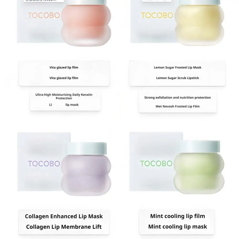 TOCOBO Vita Mascarilla labial exfoliante de azúcar de limón esmaltado 20 ml Cuidado nocturno súper hidratante y textura fácil lavable que se importa en los labios