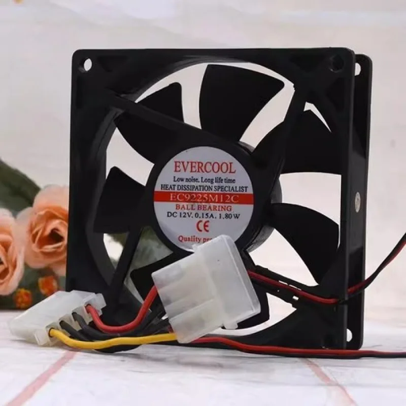 

Y 1PCS EC9225M12C 9025 DC12V 0.15A 1.80W 9CM Silent Cooling Fan