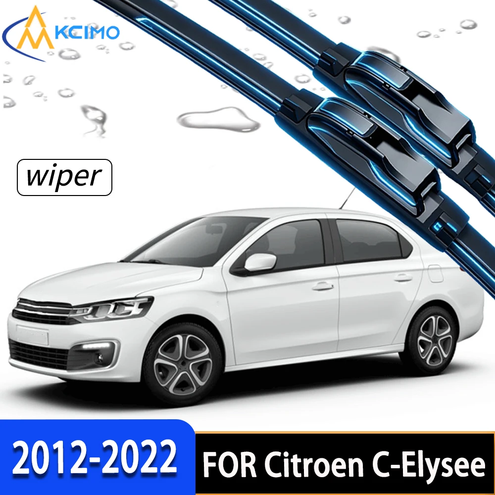 

Premium Front Windshield Wiper Blades Featuring Durable Rubber, Stable All-Weather Performance for Citroen C-Elysee 2012-2022