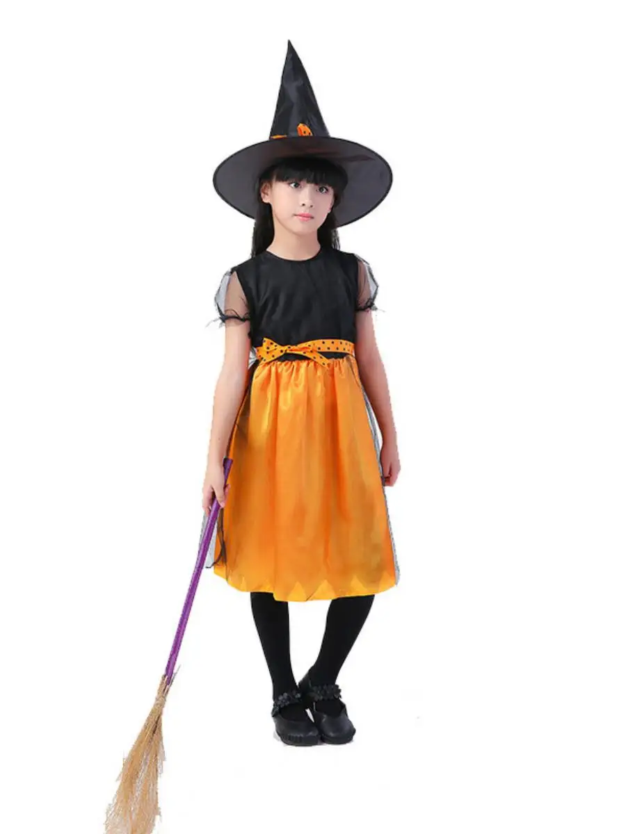 어린이 공연 의상 마녀 박쥐 소녀 로우린 의상 코스프레 무대 공연 의류 폴리에스테르 섬유