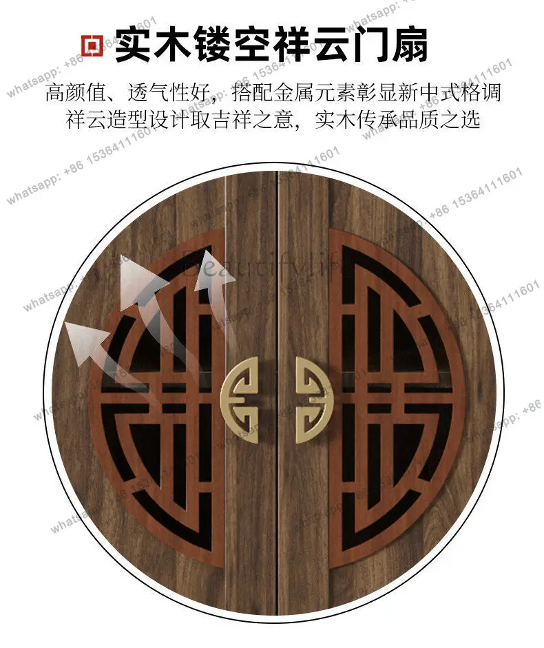 Solid wood Buddhist niche household Buddhist cabinet offering table God of Wealth shrine cabinet incense case Chinese style