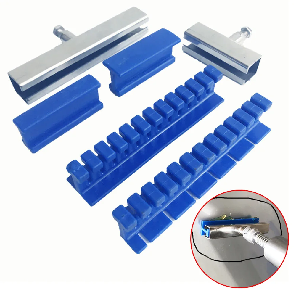 6Pcs Car Dent Repair Replacement Tool Universal Paintless Dent Repair Adhesive Blue Glue Tabs Tools Kit For Remover Hail Pit