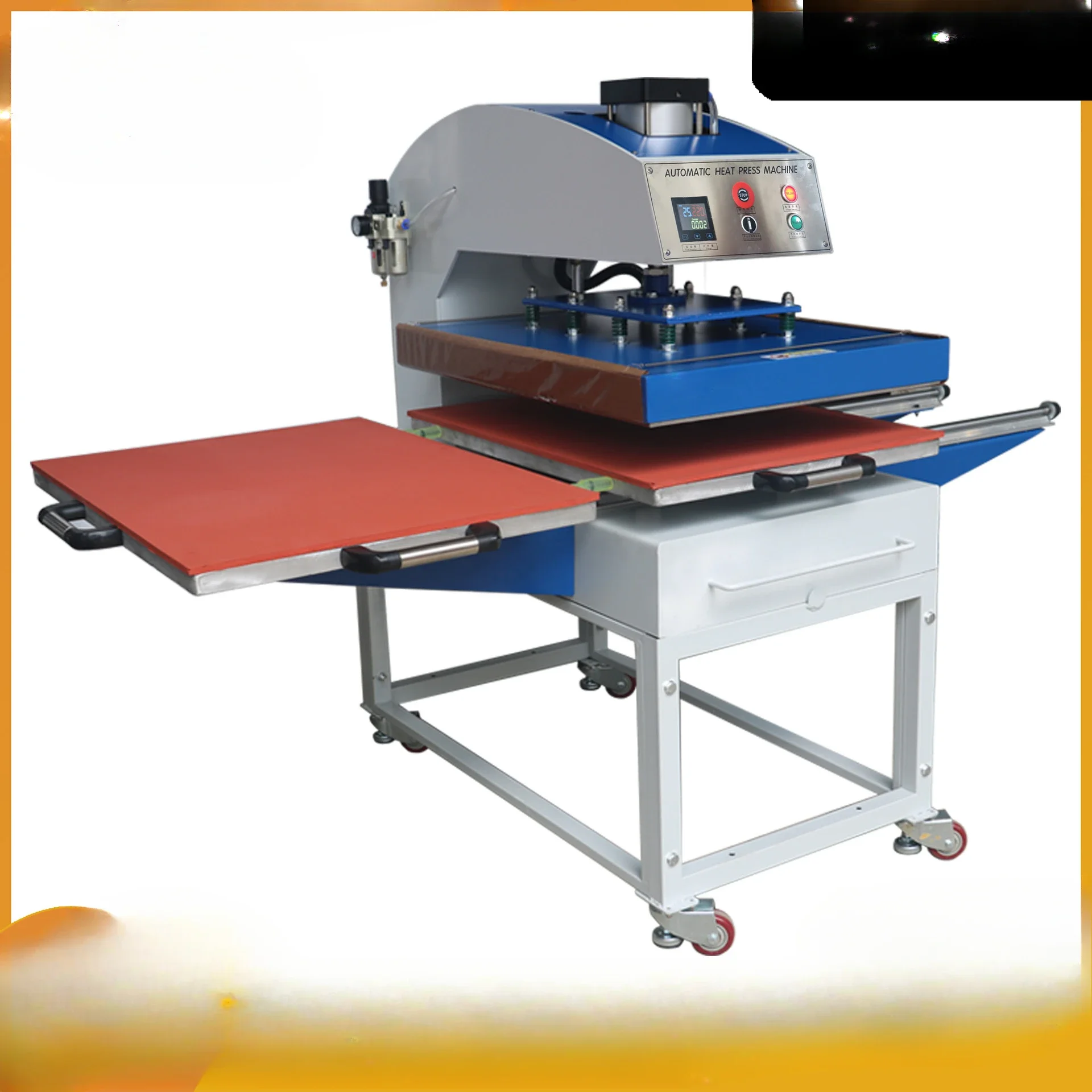 60 * 80Cm pneumatic automatic double station heat transfer sublimation printing machine