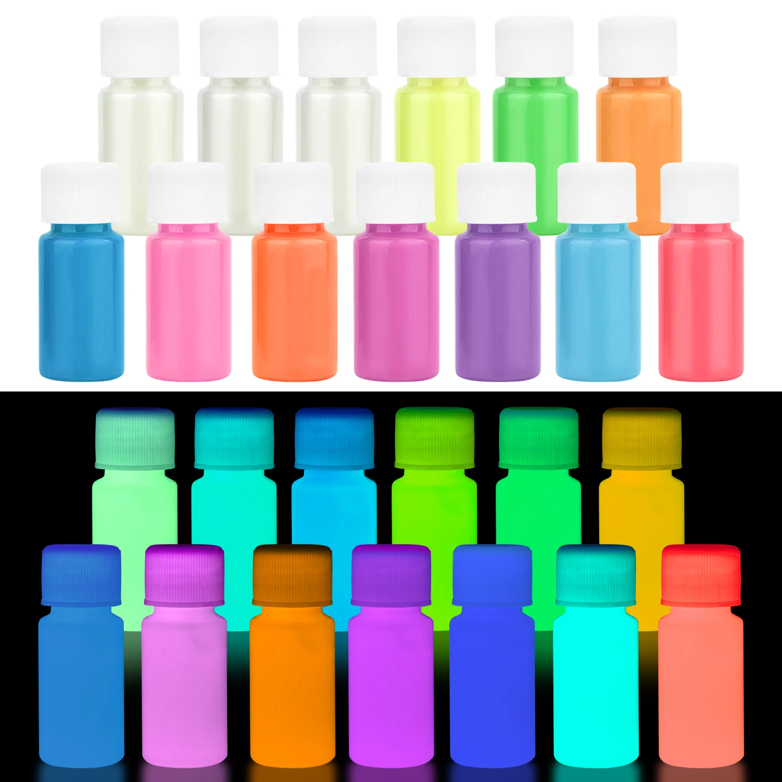 20g/Bottle Luminous Paint Glow In The Dark Phosphor Paint Shining For Party Nail Decoration Creative Art Crafts Supplies