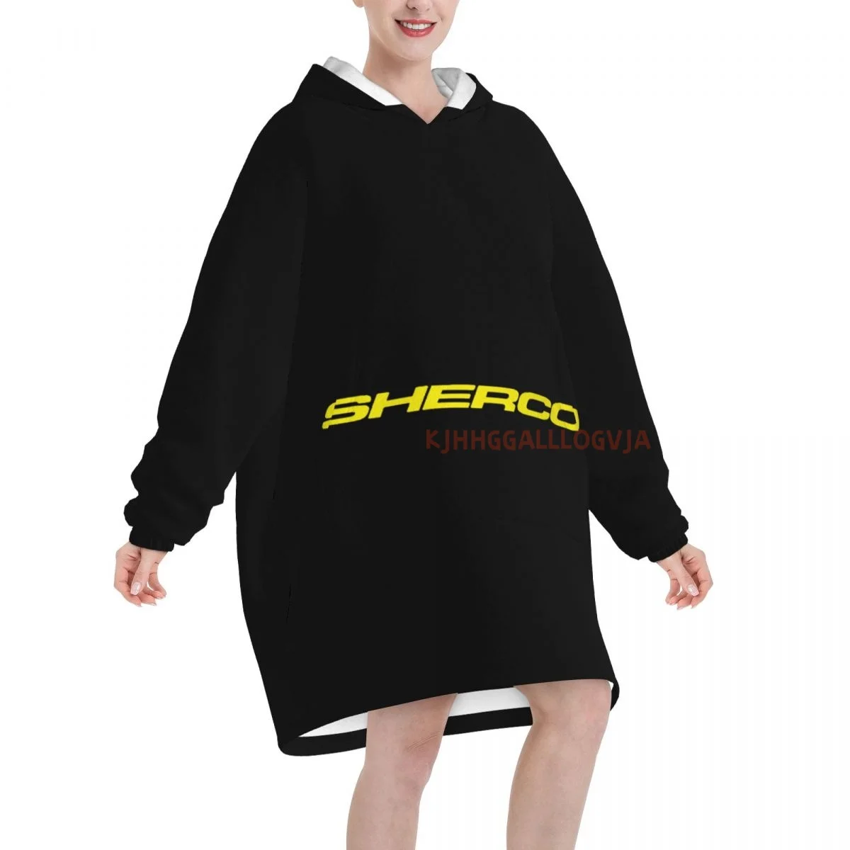 Home Sherco Wearable Flannel Blanket Hoodie Oversized Hooded Blanket Pullover Sweatshirt Fleece Sherpa Blankets with Pockets