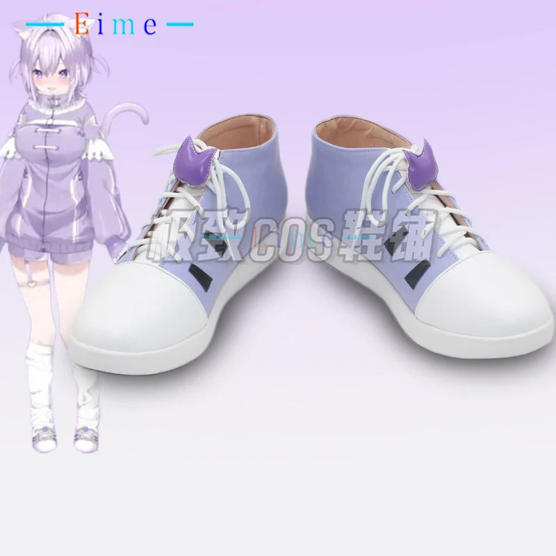 

Обувь для косплея Vtuber Nekomata Okayu, реквизит для аниме-косплея, карнавальные ботинки на Хэллоуин, обувь из искусственной кожи на заказ, большие размеры