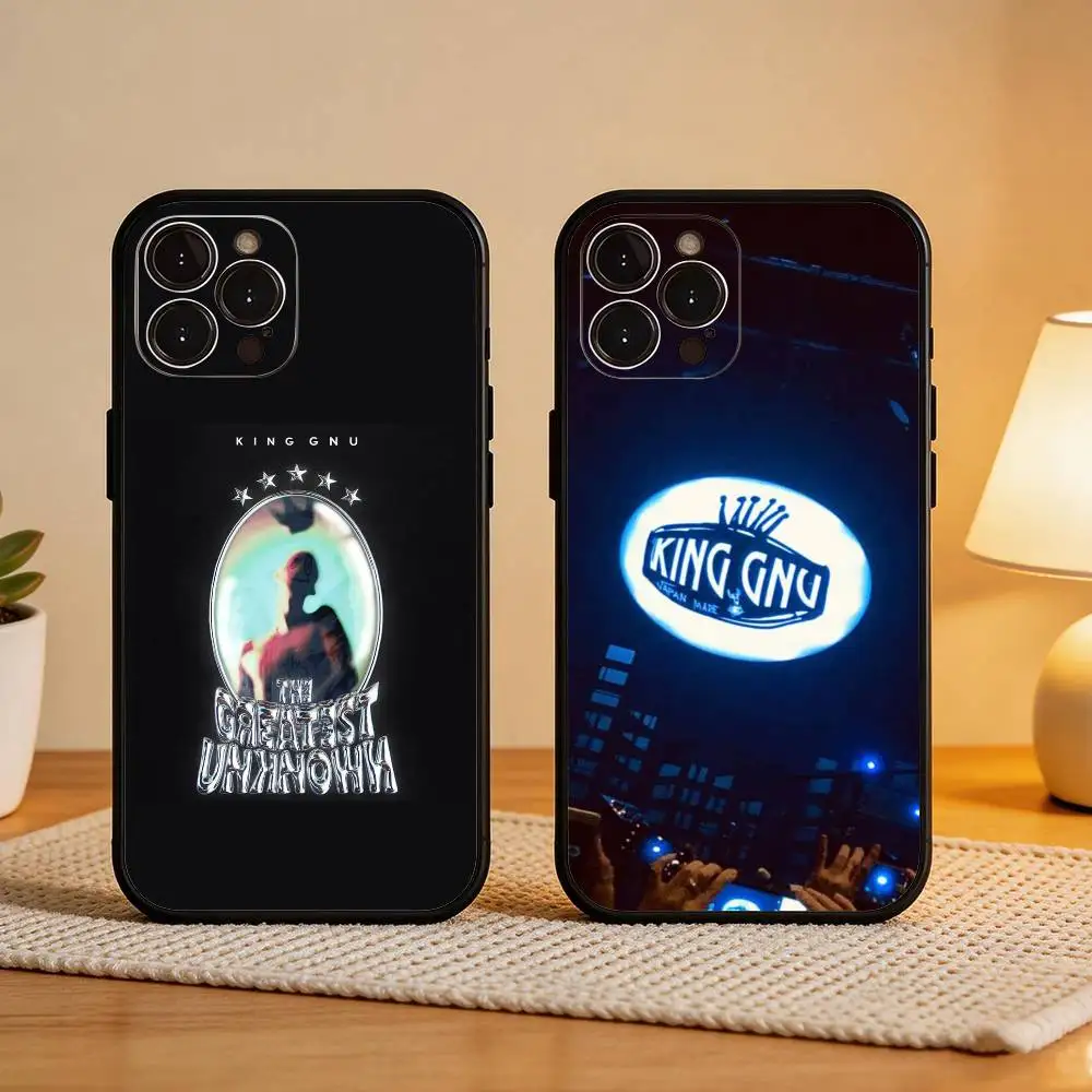 

Band K-King G-Gnu G Phone Case For iPhone17,16,15,14,13,12Plus,Pro Max,XS,5G Soft Silicone Black Cover