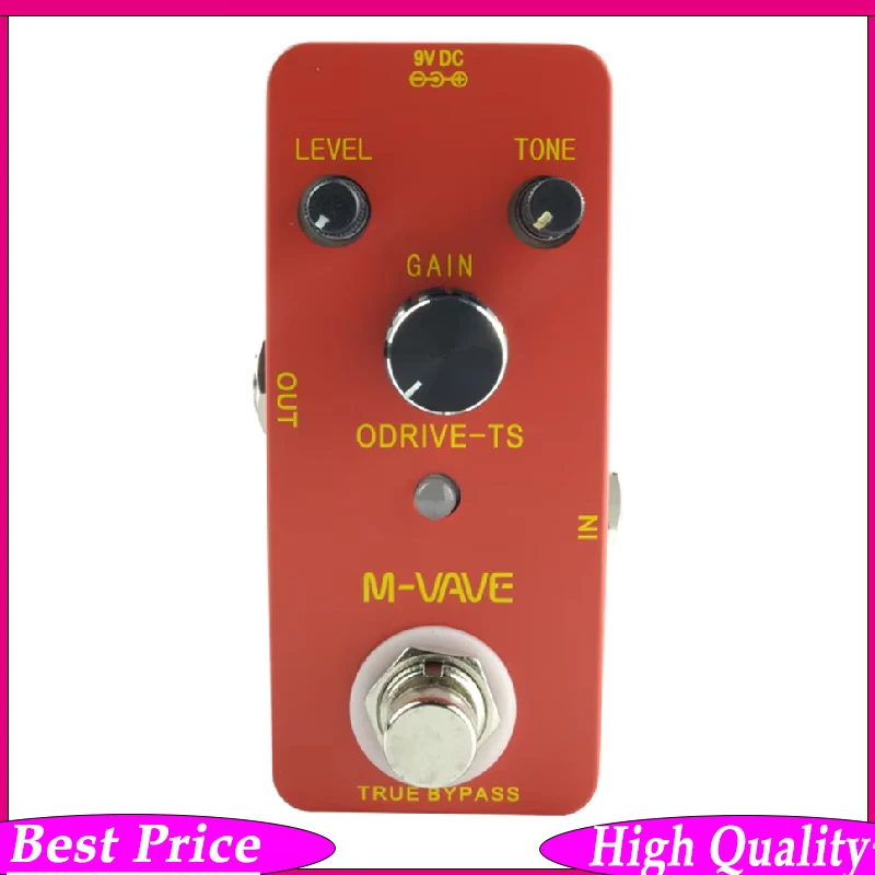 

Гитарная педаль эффектов M-VAVE Overdrive TS, одноблочное устройство для гитарных эффектов, True Bypass, гитарные педали, запчасти и аксессуары для гитар