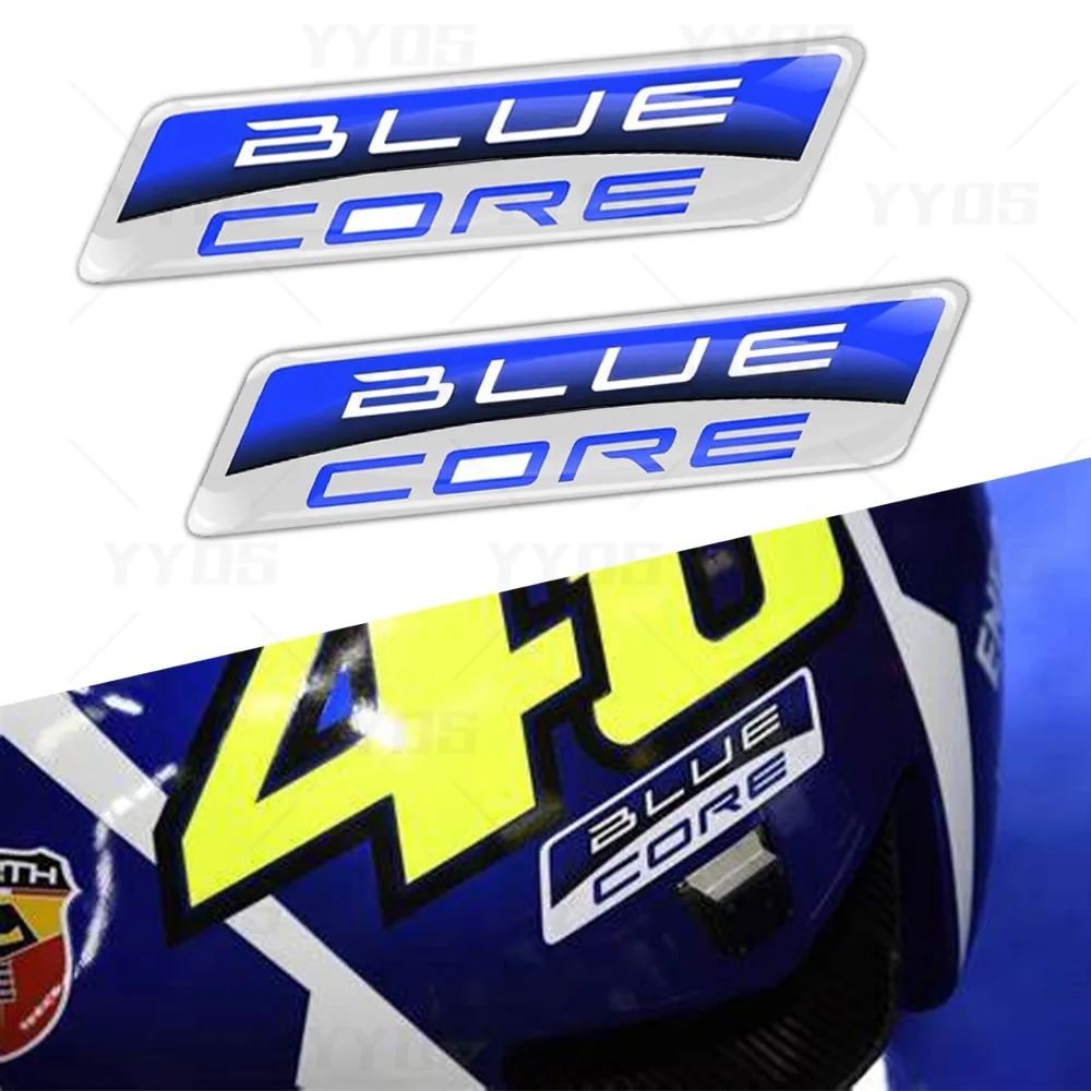 

Мотоциклетная 3D светоотражающая декоративная наклейка, водостойкая, СИНЯЯ, ядро, боковое тело, гоночная команда, наклейка, аксессуары для шлема для скутера