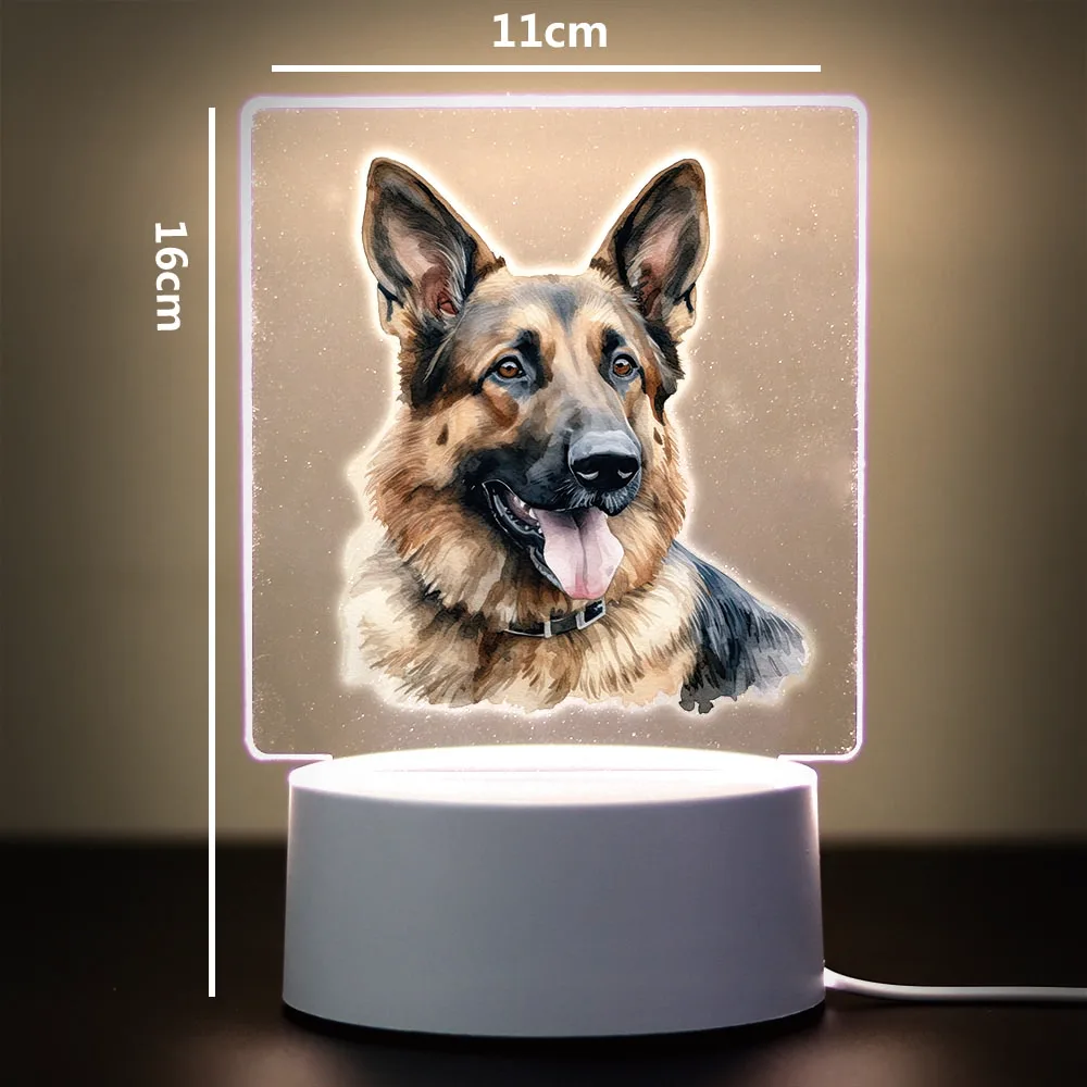 German shepherd dog Night Light Night Light 3D Illusion Lamp For Bedroom Night Lights Avatar Mange Room Decor Kid\'S Gift