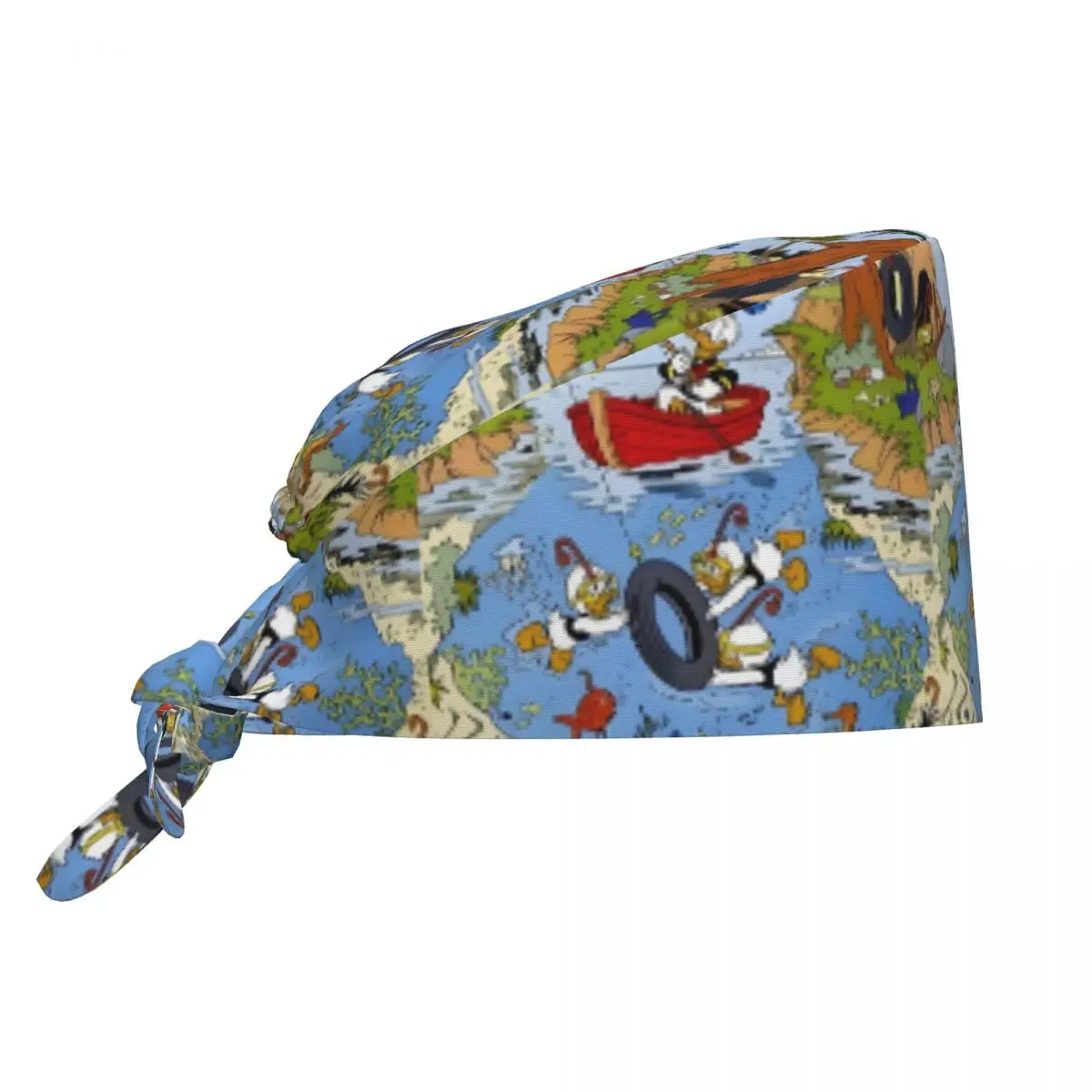 

Custom Donald Duck Dive Scrubs Cap Surgical Hats Men Women Comic Operating Room Cap Operator Hats Lab Works Hat