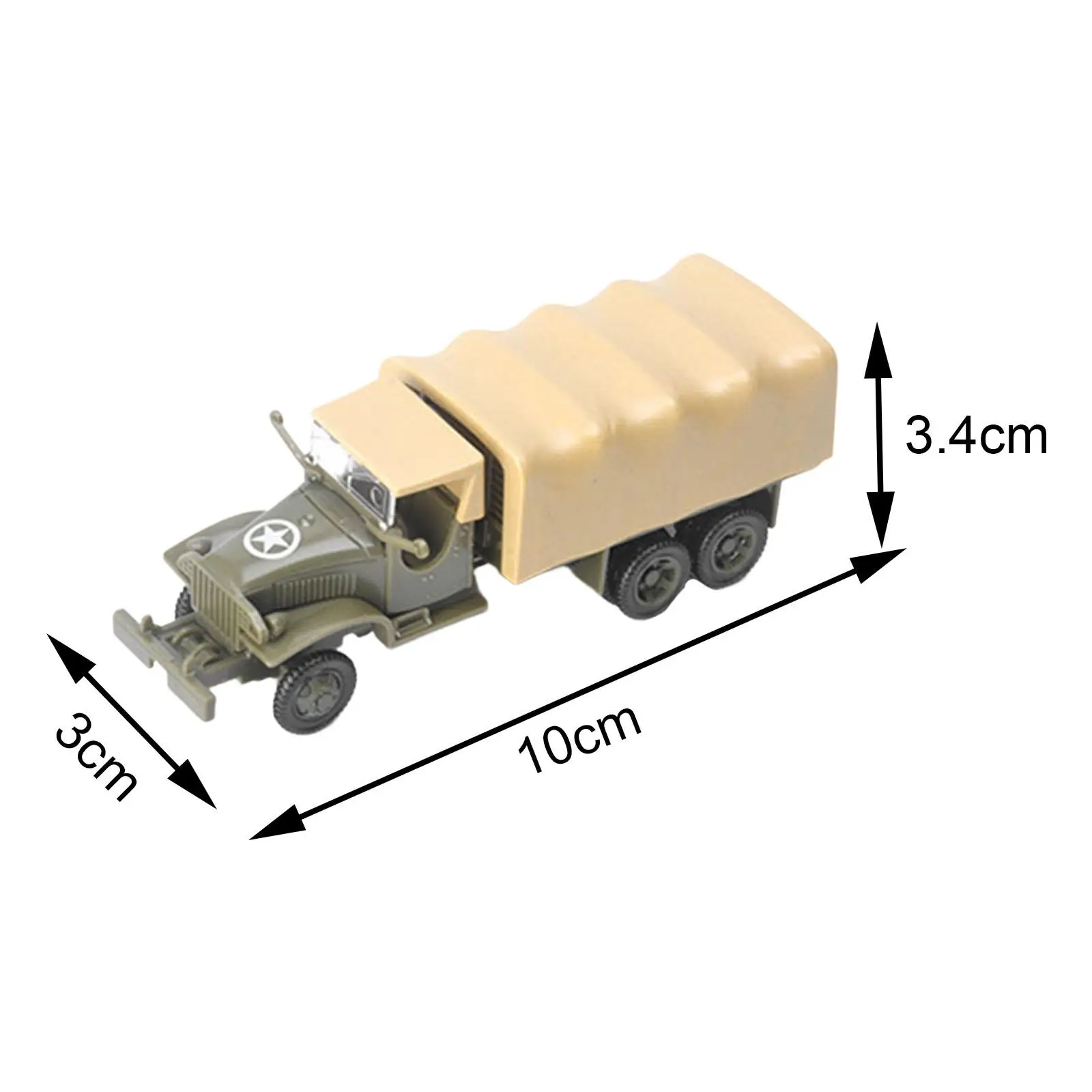 2 buah mainan miniatur kendaraan truk rakitan 4D 1/72 simulasi lanskap mikro