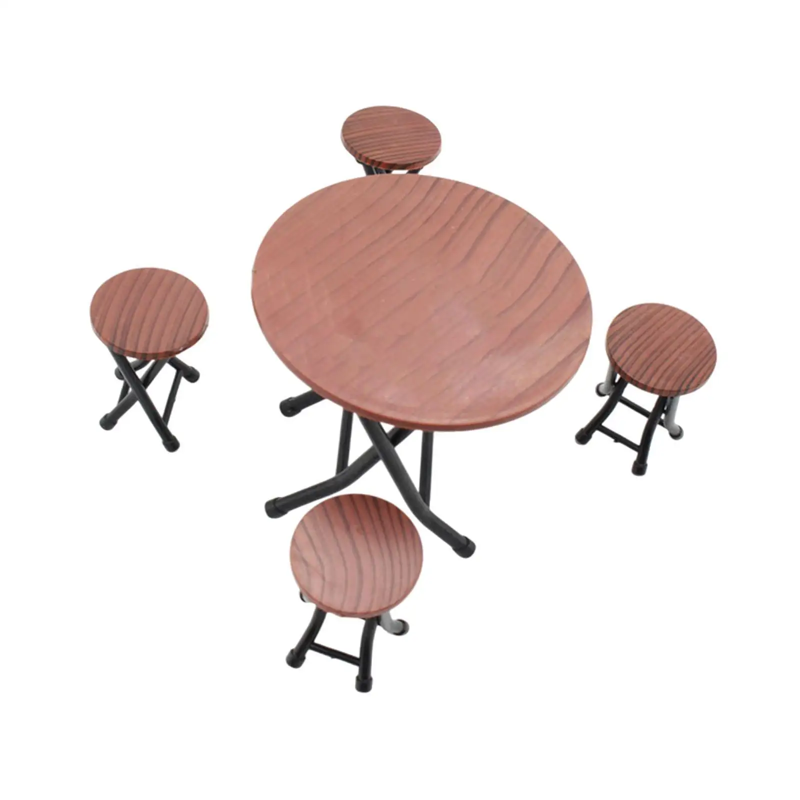 

1:12 Кукольный домик, стол, стул, сказочные садовые украшения, обеденный круглый стол, набор