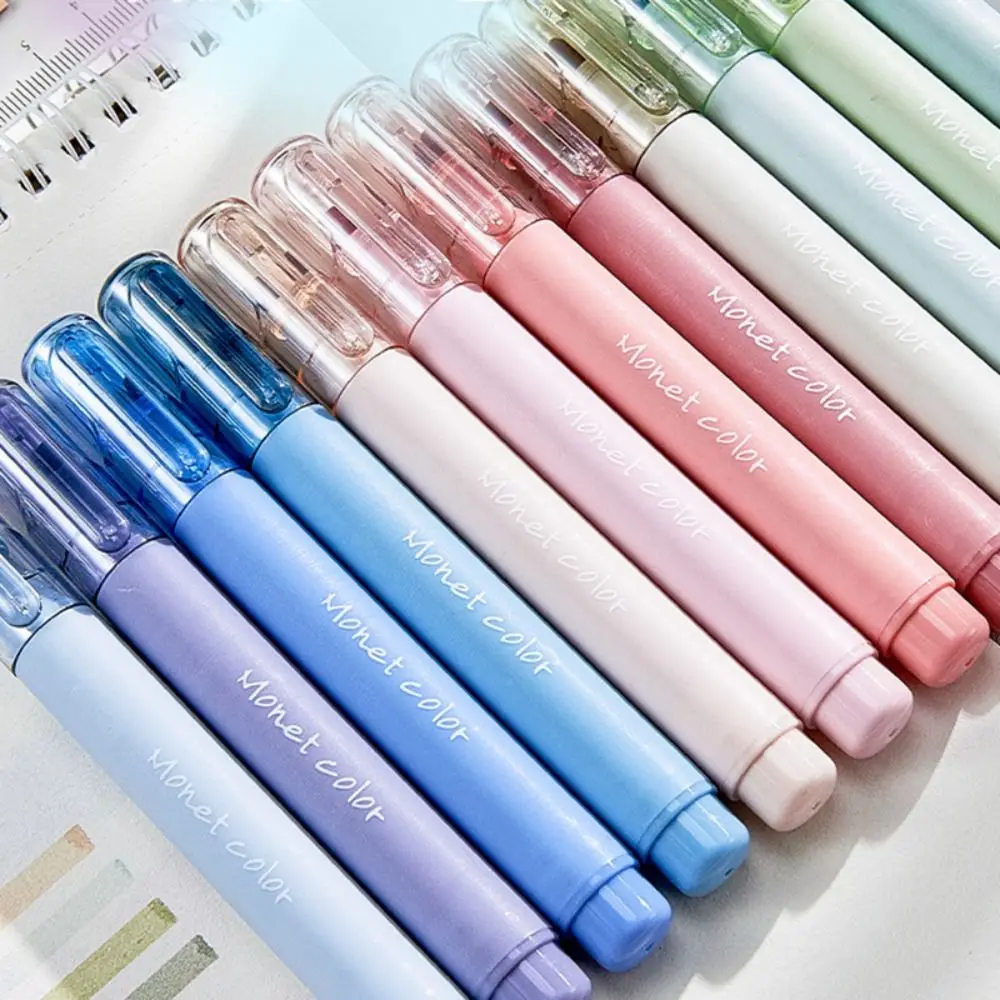 

4pcs Smudge-Proof Pastel Colors Highlighters Eye Protection Colored Marking Colored Mark Pen Drawing Pen School Office