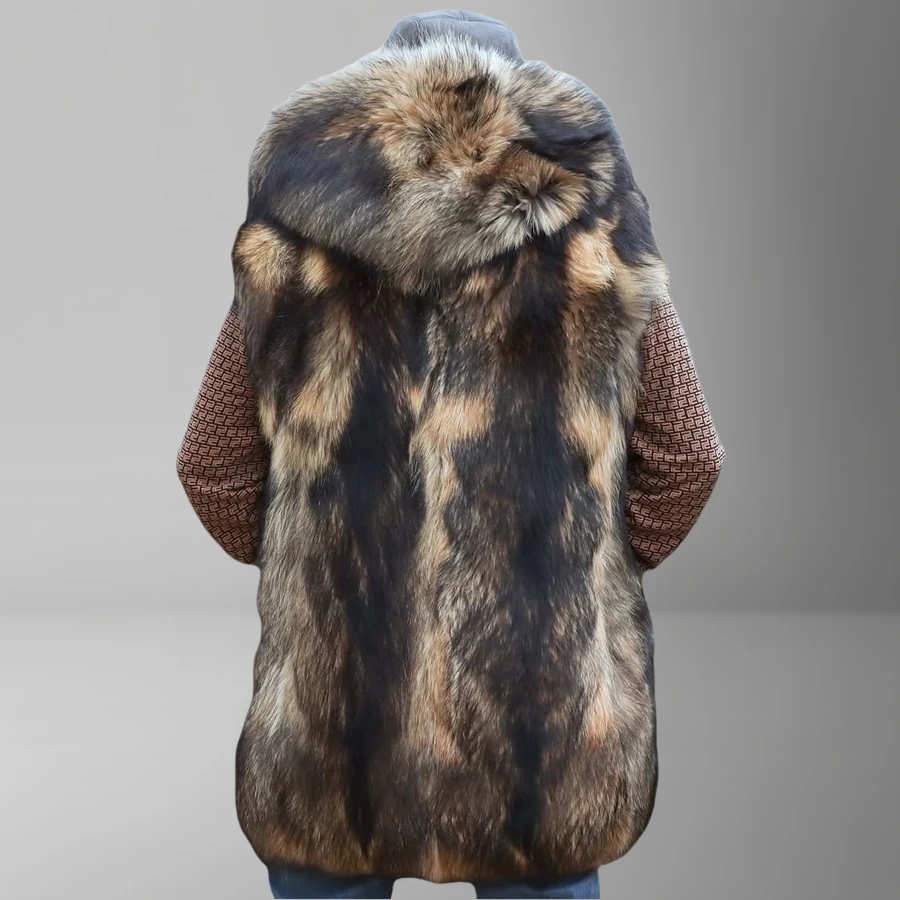 Natural Raccoon Fur Vest Men's Winter Warm Raccoon Fur Jacket With Hood Furry Jacket Best Selling Real Fur Sleeveless Vest