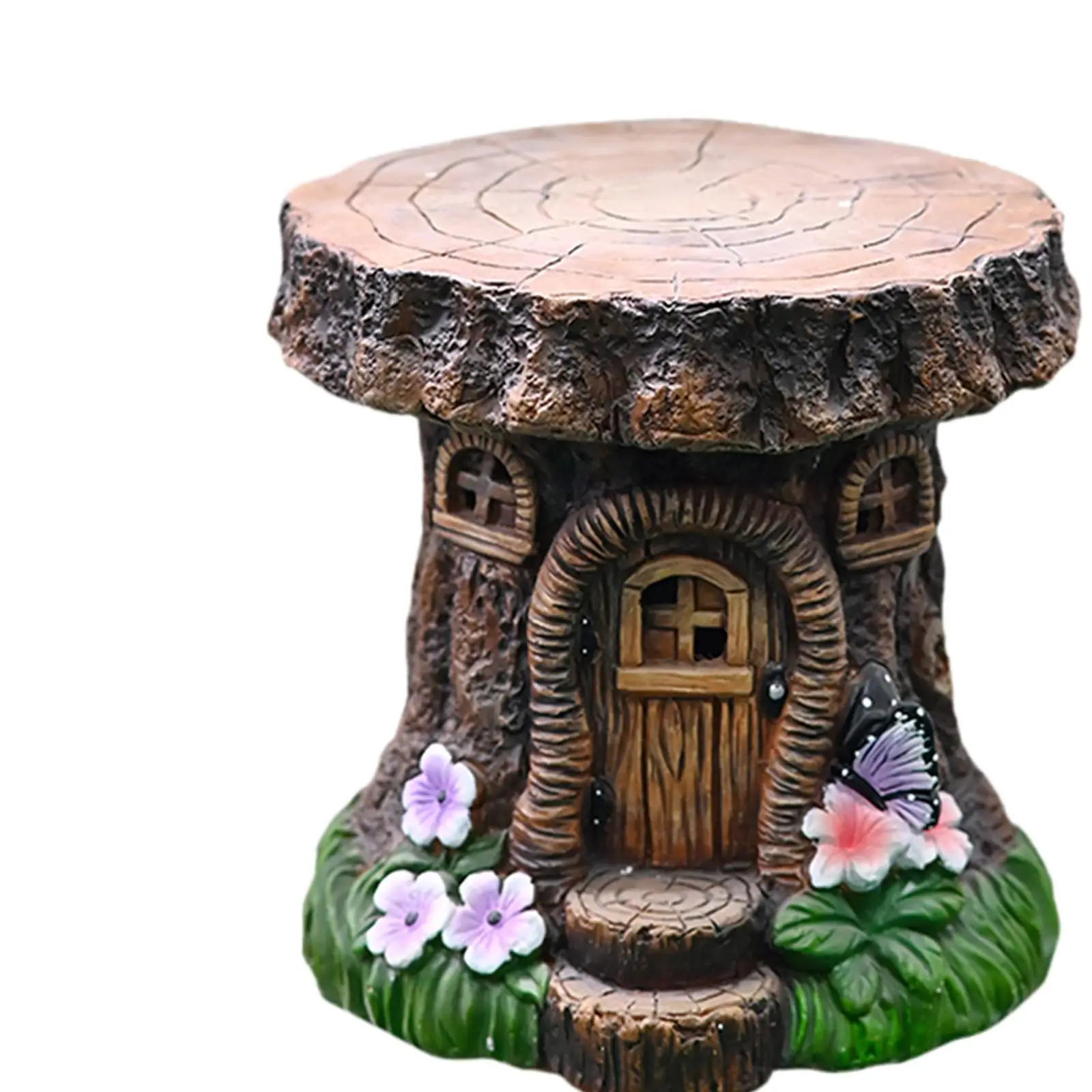 الراتنج شجرة الجذع البراز حديقة زخرفة اليدوية مانعة لتسرب الماء متعددة الأغراض #5