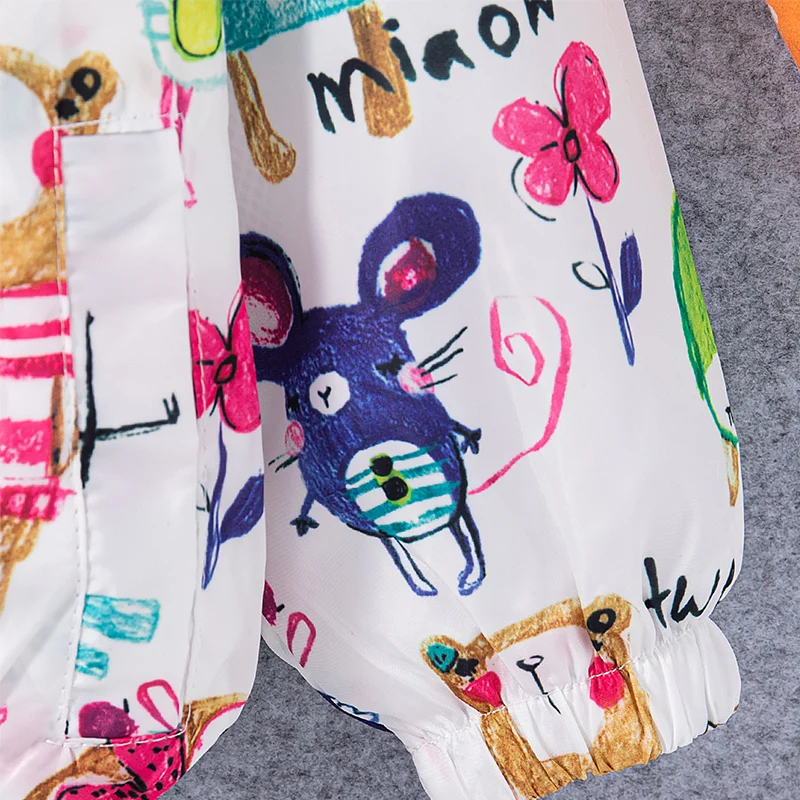 New Color Cartoon Graffiti Baby Boy Jacket For Spring And Autumn, Windproof And Warm Children\'S Clothing (9 Months -4 Years Old)