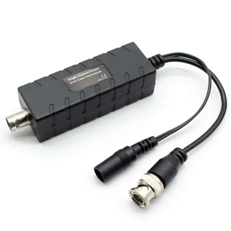 Para BNC wideo zasilanie DC adapter transmisja jednokanałowa transceiver zasilany przez koncentryczny kabel do 400m
