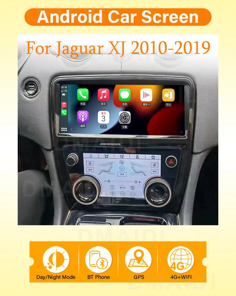 Android14 Car Radio For Jaguar XJ 2010-2019 2DIN Car Auto Wireless Carplay Auto Navigation Multimedia Player GPS 4G