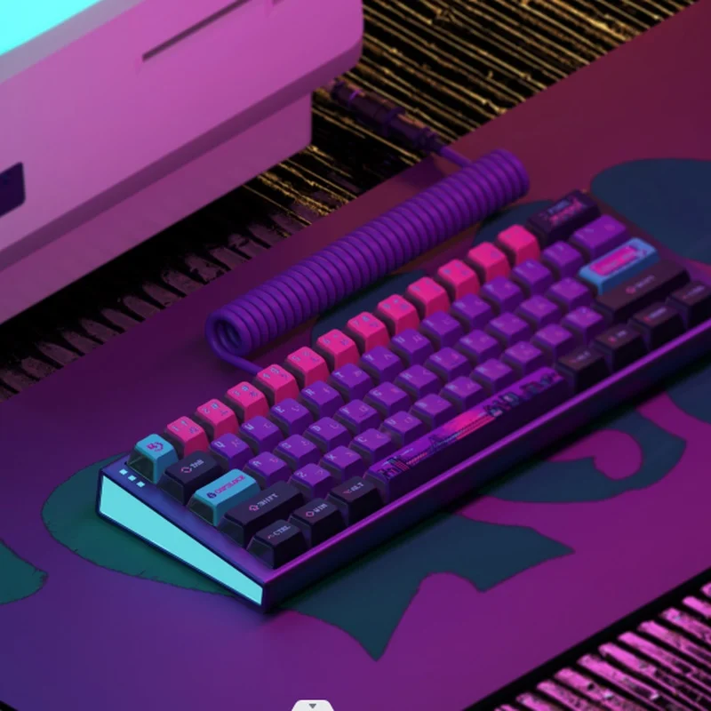 Fashionable Keycap Pbt Material Heat Sublimation Personalized Design Cross Axis Conforms Ergonomicssuitable Mechanical Keyboards