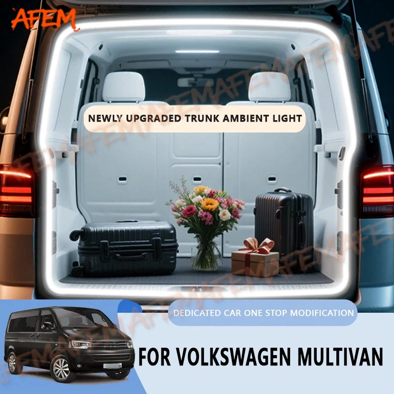 FOR VOLKSWAGEN MULTIYAN Caravelle Sharan Trunk Modification light Atmosphere lights White warm white Rear Trunk LED Light Bar