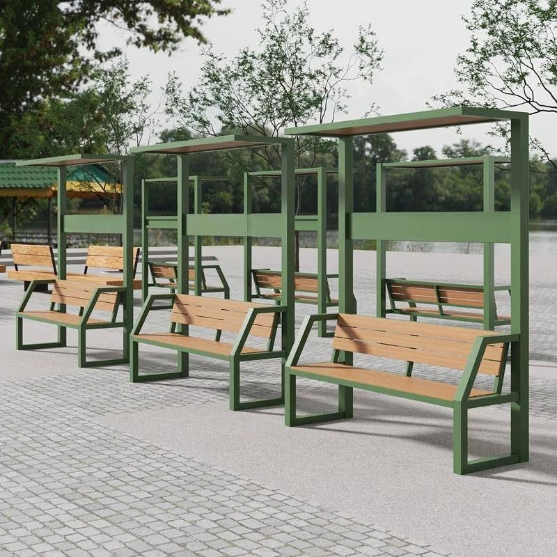 Outdoor courtyard park with backrest ceiling to make chairs B & B rest leisure bench car parking stadium community sunshade