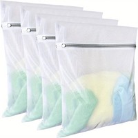 4/3 Pcs Mesh Laundry Bags Set Delicate Lingerie Wash Bags Anti-deformation Winding College Dormitory Dirty Clothes Storage Bags