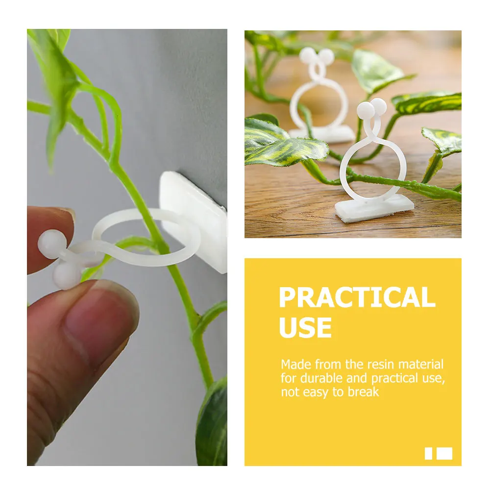 100 stücke Grüne Pflanzen Halter Harz Wand Clips Für Klettern Pflanzen Selbstklebende Reben Befestigungs Clips Garten Unterstützung Indoor Outdoor