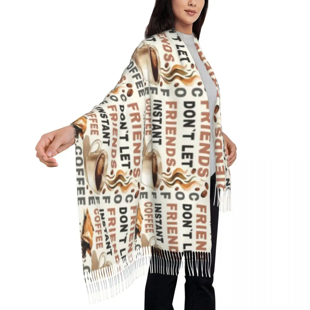 Friends-Don-T-Let-Friends-Drink-Instant-Coffee-Funny-Coffee-Snob-Design-Shawl-A-Tassel-Scarf