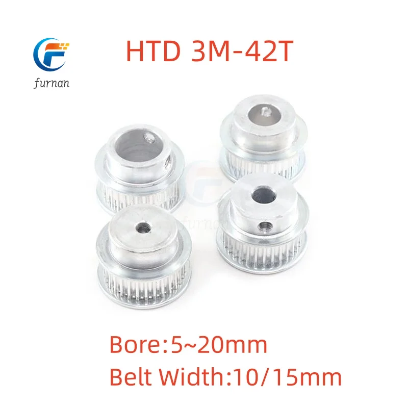 

BF type 42 teeth 3M Timing Pulley Bore 5mm to 20mm for 10mm 15mm Width HTD belt used in linear pulley Polia HTD 3M