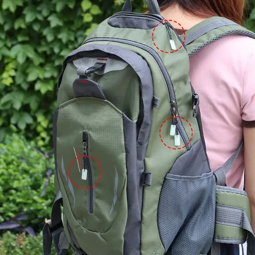 Imagen 2 del producto 12/1 Uds. Tirador de cremallera luminosa Ultra brillante que brilla en la oscuridad noche extremos antipérdida tienda cerradura cremalleras para abrigos chaquetas bolsa mochilas