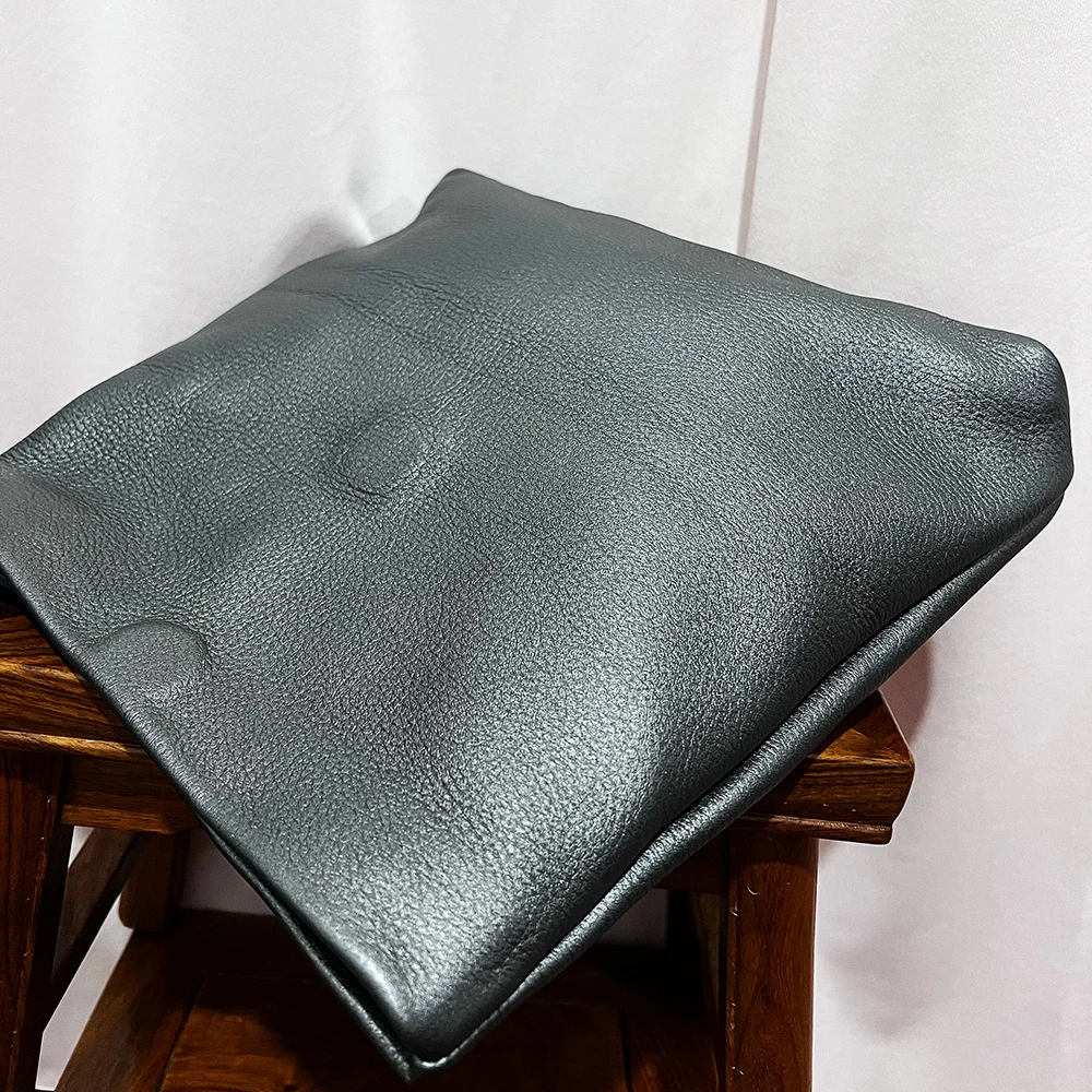 100% Echtes Leder Kuhhaut-Handtasche Hochwertige Leder-Damenhandtasche Faltbare Designer-Handtasche mit Einfachem Magnetgriff – Detail 17