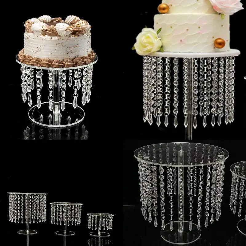 

Acrylic Multilayer Cake Holder Plate Crystal Trays Wedding Dessert Table Decor Baby Birthday Cookie Candy Donut Cupcake Stand