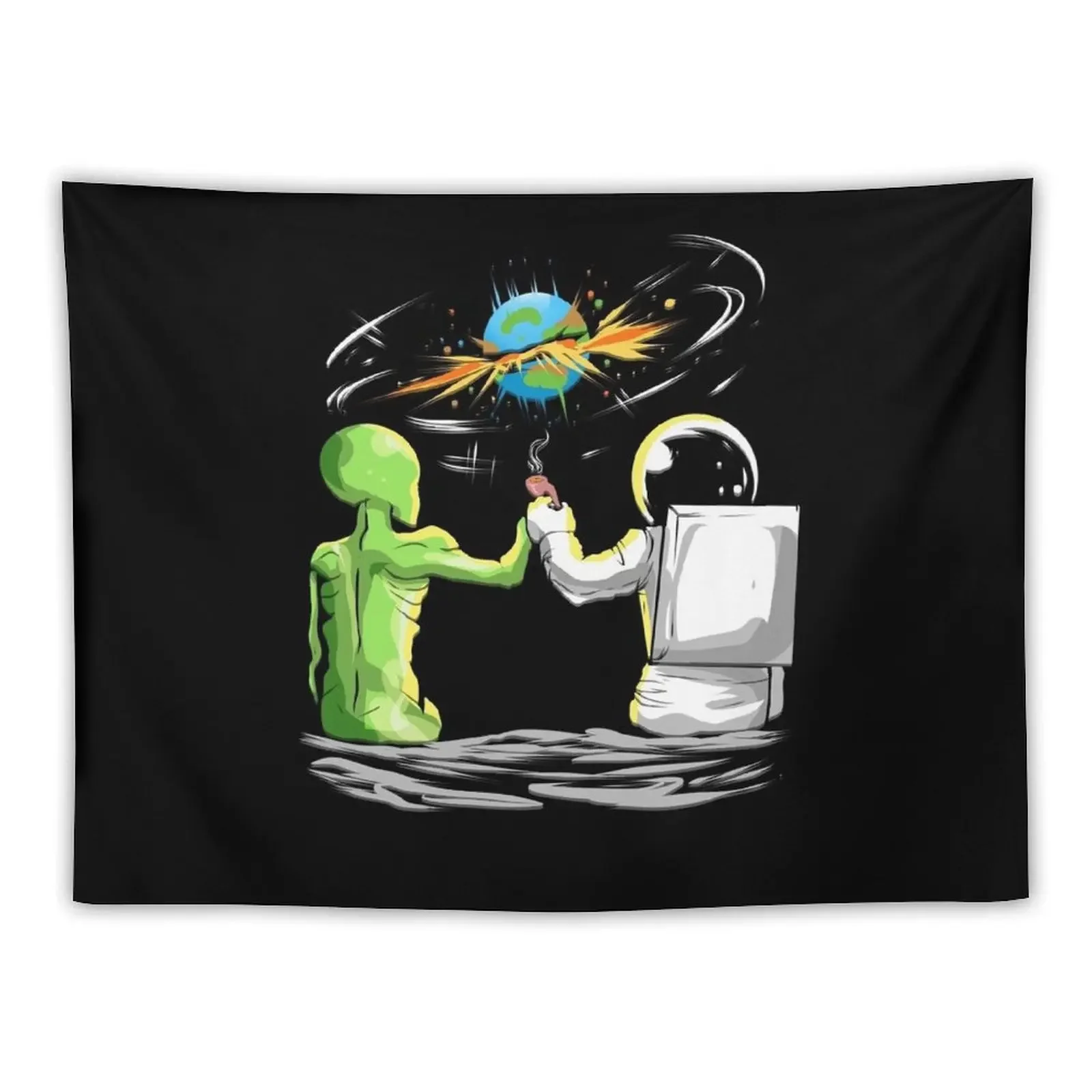 

Stoner Astronaut Reggae Alien Smoking Weed Pipe Tapestry Decoration For Rooms Decoration Wall Bedrooms Decor Tapestry