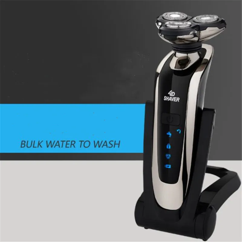 Washable Electric 3D Shaver Float Rotary Beard Razor Trimmer Face Hair Shaving Machine Man Mustache Cutter Facial Shave Clipper