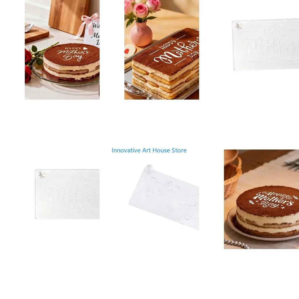 E1PC Acrylic Cake Decorating Template Dusting Molds For Dessert Pastries