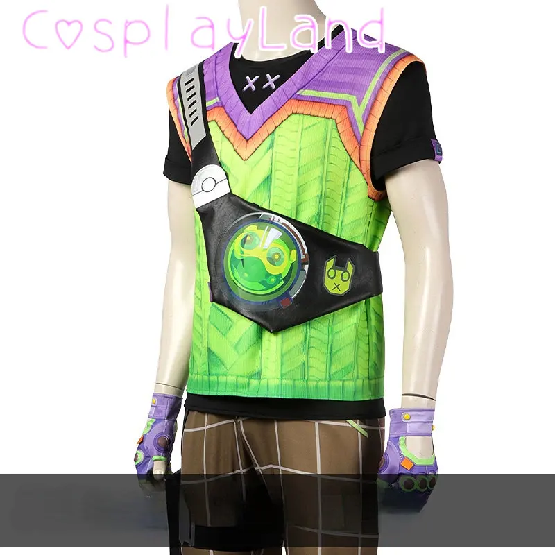 Game Valorant Gekko Agent Cosplay Costume Uniform Outfit Full Set Gekko Agent Fashion Outfits Adult Men Halloween Carnival Suit