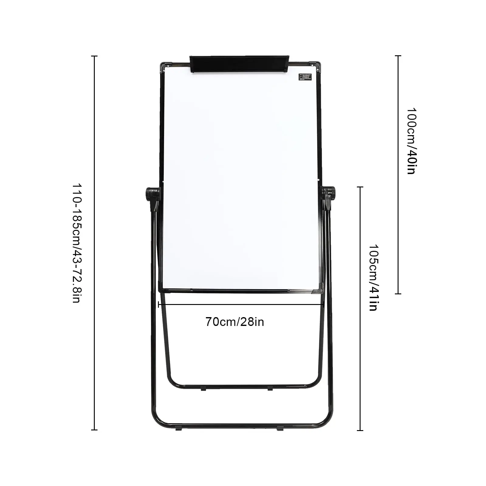 Papan Tulis Kuda-kuda Penghapus Kering Portabel Magnetik, Papan Putih Dudukan Kuda-kuda Dapat Disesuaikan Tinggi Tripod 36 "X 24" untuk Rumah Kantor Sekolah