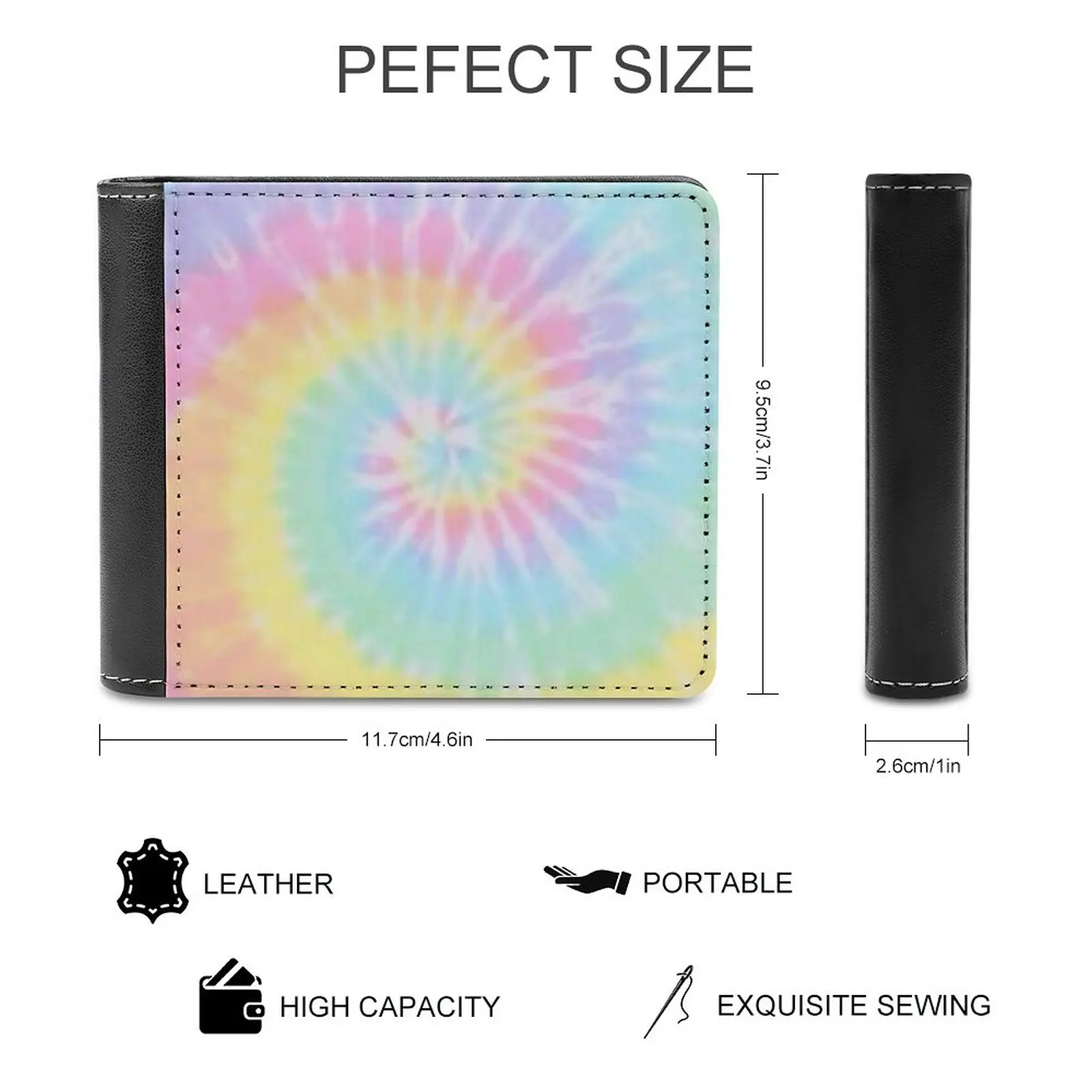 Pastel Tie Dye Business Men Wallets Small Money Purses New Design Dollar Price Top Wallet Tie Dye Pastel Colour Unique Color