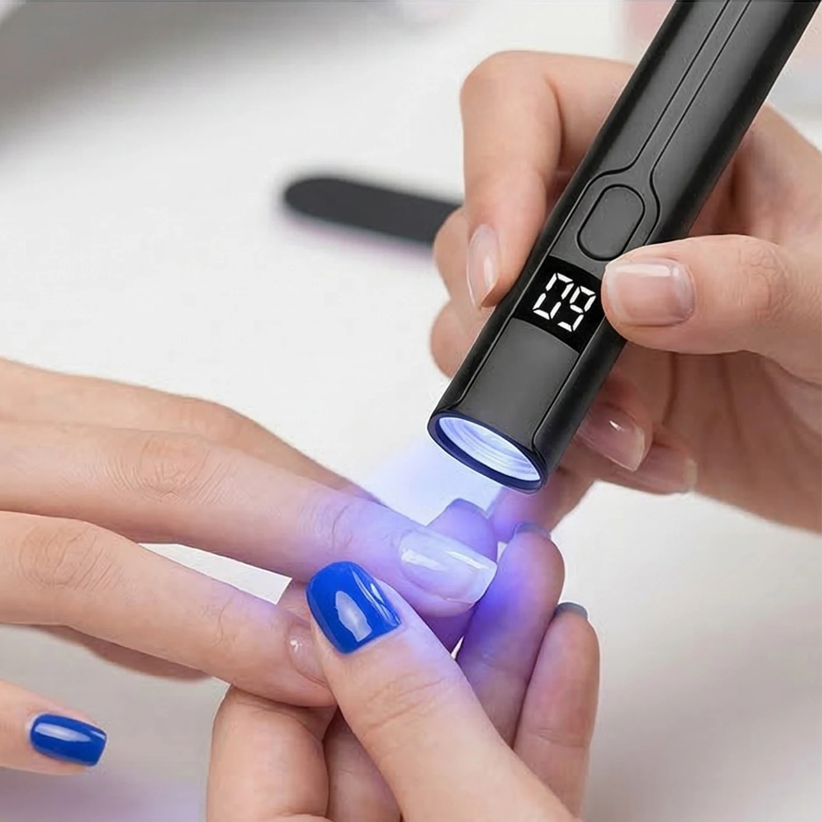 Professional Nail UV LED Lamp Timing Display Rechargeable Flashlight Portable Mini Nail Dryer Stand UV Lamp for Nail Art Curing