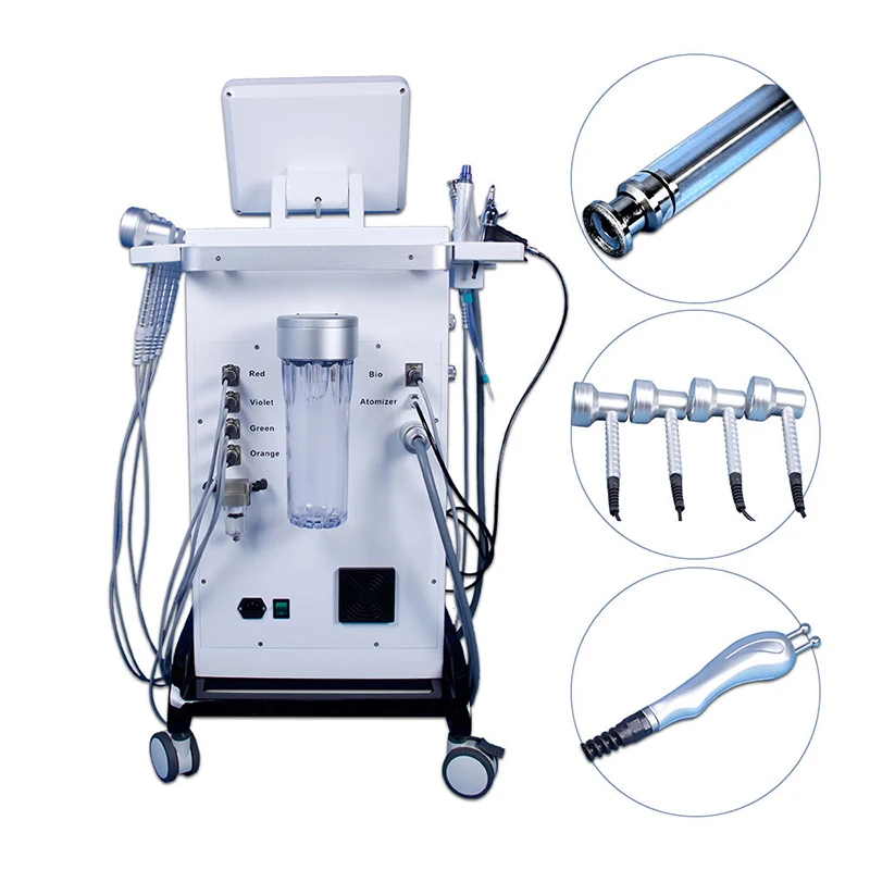 8 In 1 Hydro Diamond Dermabrasion Peeling Oxygen Jet Aqua Facial Lifting Skin Rejuvenation Care Deep Cleaning Spa Beauty Machine