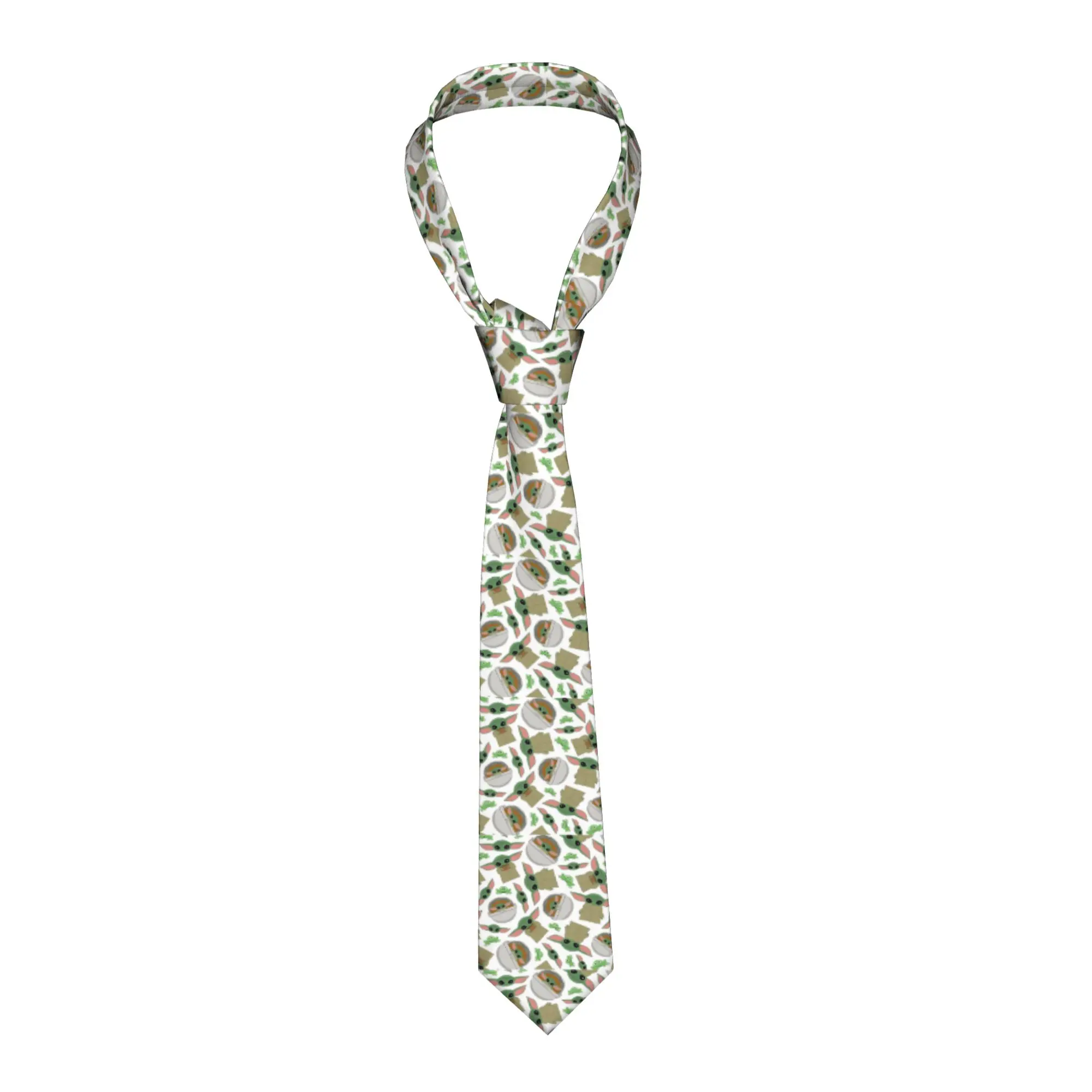 Corbata de 8 cm con diseño de Baby Yoda de Star Wars para hombre, estilo Mandalorian, para uso diario, accesorio de cosplay