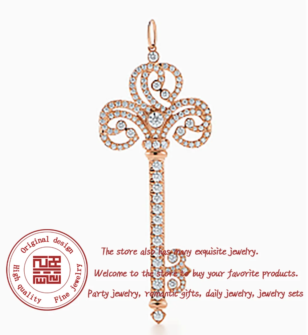 Rose Gold Key Penda…