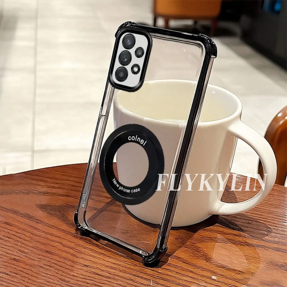 For Samsung Galaxy Note 20 Ultra Note 9 10 Plus Transparent Shockproof Protective Soft Case With Magnetic Suction