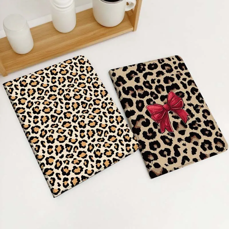 

Leopard Print Bow Gift For Xiaomi Redmi Mi Poco Pad 2 5 6s 7 7s Ultra Pro Max 14 12.4 12.1 inch Soft Tablet Case