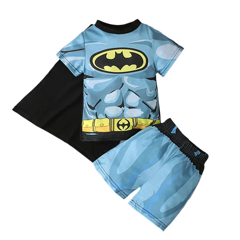 Sky01 2 Stuks Jongens Spiderman Pyjama Set Kind Nachtkleding Korte Mouw T-shirt Shorts Kinderen Superheld Nachtkleding Pyjama SetsWd01 @