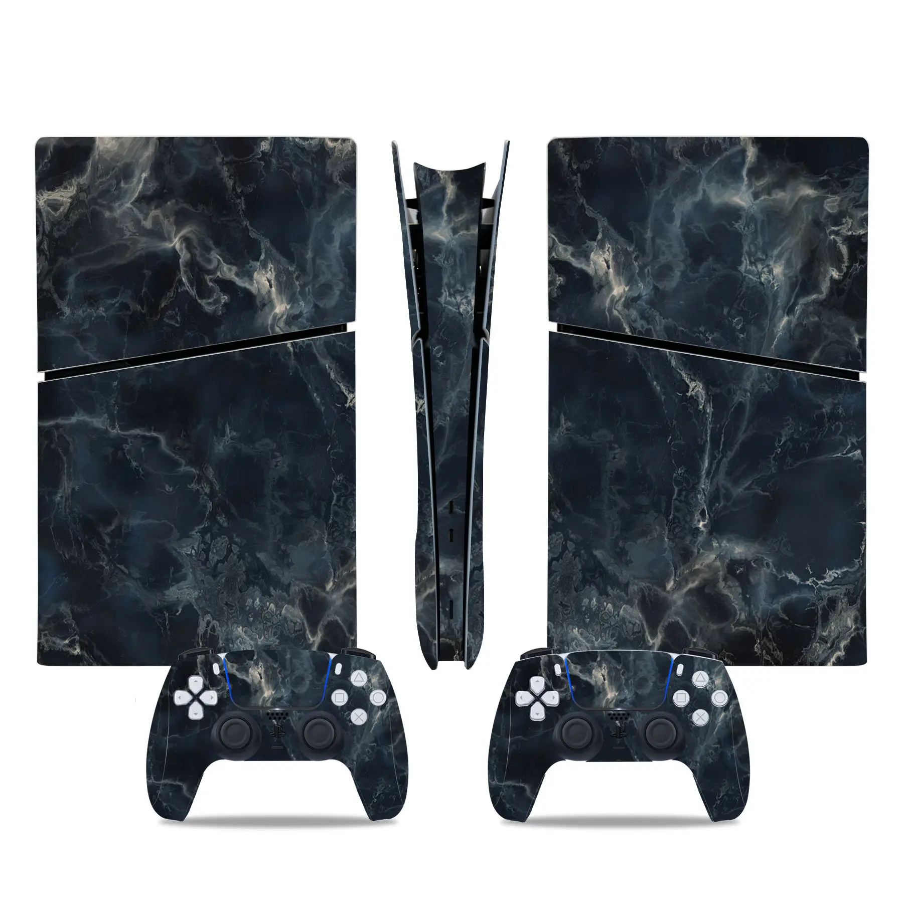 Adesivo de pele de disco de vinil, decalque para PS5, rosa, verde, onda, controlador, slim, console